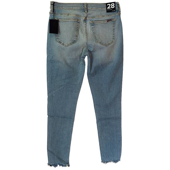 Joe's Jeans Skinny Ankle Raw Hem Light Wash Soft Denim Jeans Women's Size 28 NWT - Picture 2 of 8